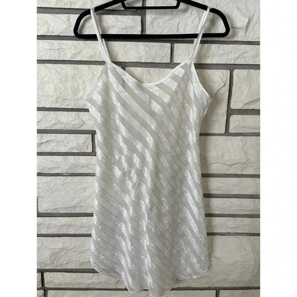 VTG 80s LA II Slip Dress Med Babydoll Sheer Boho Bridal Fairy Dainty